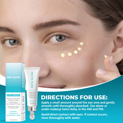 Revitalizing Eye Cream – Reduce Puffiness & Dark Circles with Caffeine & Vitamin C | Ekfa Glow