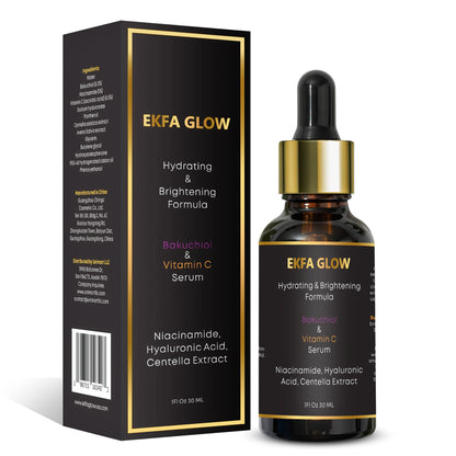 Niacinamide & Hyaluronic Acid Serum Lightweight Summer-Friendly Face Serum with Bakuchiol & Vitamin C – Brightens, Hydrates & Smoothes Skin For Oily & Sensitive Skin | Fragrance-Free, 30ml